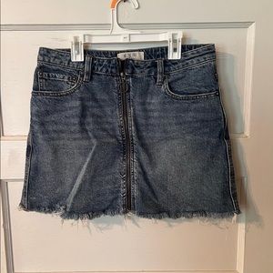 We the free Jean skirt with front zipper